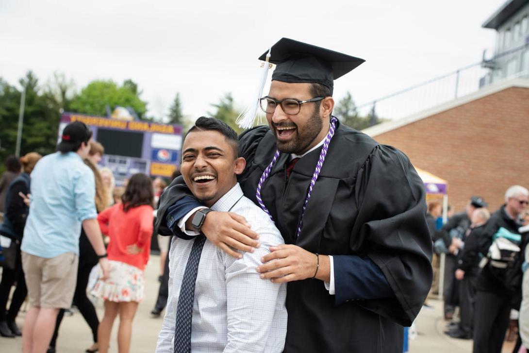 students at graduation